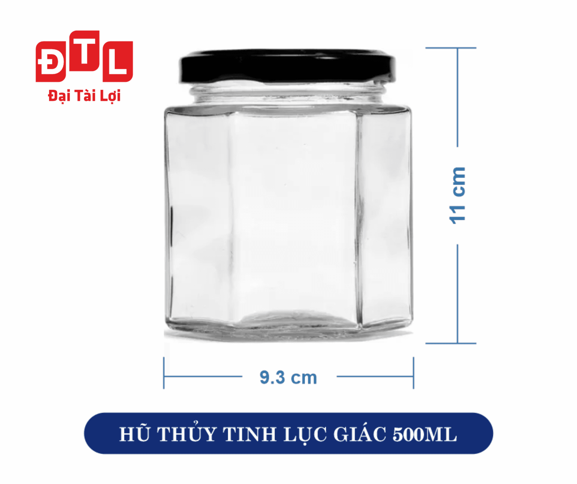 Hũ Lục giác 500ml (Hình 1)